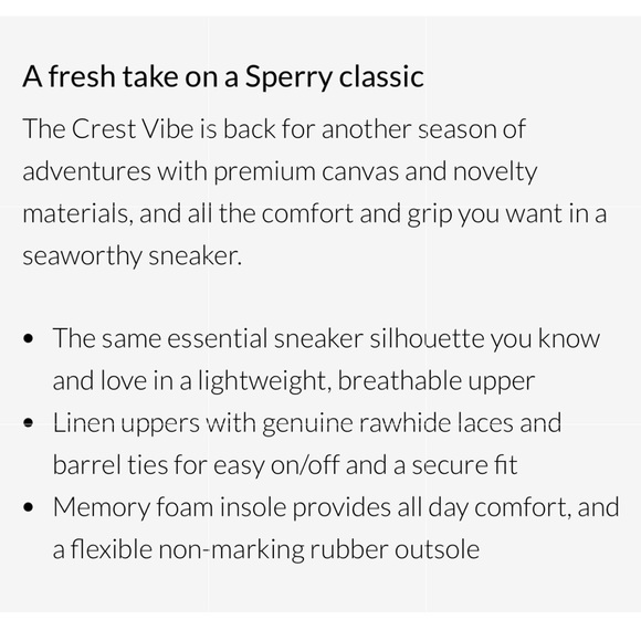 NEW Sperry Crest Vibe Linen Sneaker off white woman 12 shoes slip on canvas boat - Picture 8 of 8